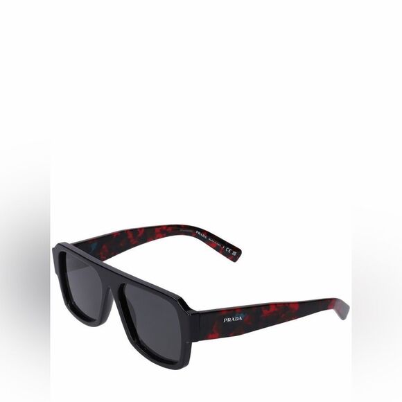 Prada Black and Red Men's Sunglasses